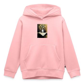 Fancy Blumen Vase - Kinder Premium Organic Hoodie - Rosa - Vorne - AI Model Kid Female (0cm)