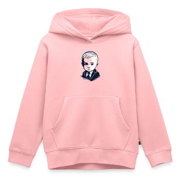 Junger Gentleman - Kinder Premium Organic Hoodie - Rosa - Vorne - AI Model Kid Female (0cm)