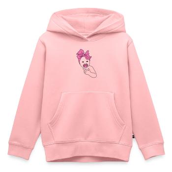 baby middlefinger pink - Kinder Premium Organic Hoodie - Rosa - Vorne - AI Model Kid Female (0cm)