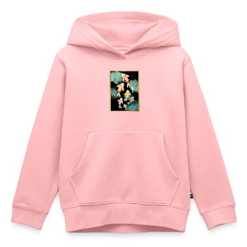 Koi-Karpfen Goldene Nacht - Kinder Premium Organic Hoodie - Rosa - Vorne - AI Model Kid Female (0cm)