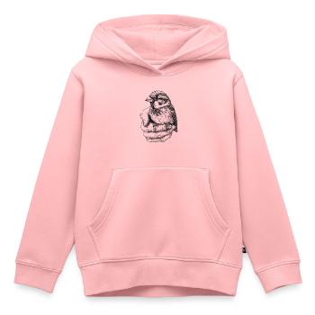 Spatz - Kinder Premium Organic Hoodie - Rosa - Vorne - AI Model Kid Female (0cm)