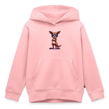 Kangaroo Comic - Kinder Premium Organic Hoodie - Rosa - Vorne - AI Model Kid Female (0cm)