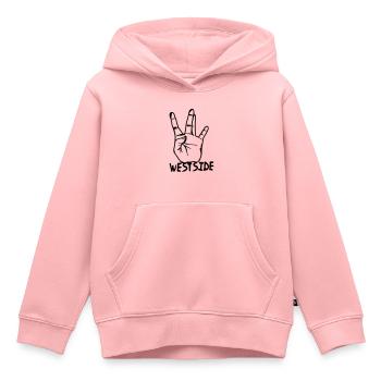 Westcoast Hand - Sweat Premium à capuche enfant bio - rose - Devant - AI Model Kid Female (0cm)