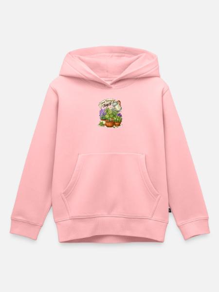 Pflanzen bis August anbauen - Kinder Premium Organic Hoodie - Rosa