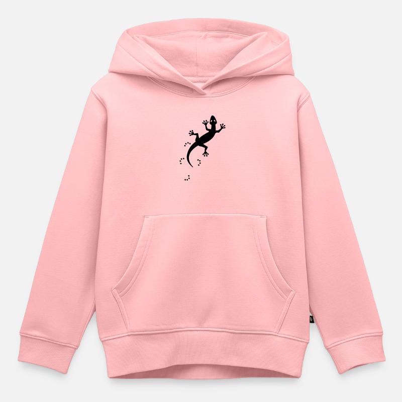 gecko_1 - Sweat Premium à capuche enfant bio - rose