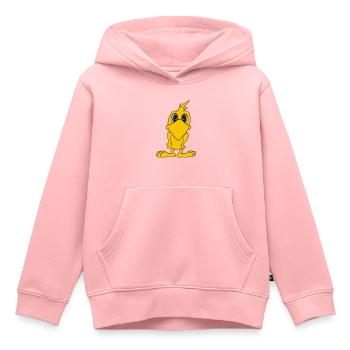 vogel - Kinder Premium Organic Hoodie - Rosa - Vorne - AI Model Kid Female (0cm)