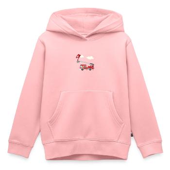 Feuerwehrauto - 9. Geburtstag - Kinder Premium Organic Hoodie - Rosa - Vorne - AI Model Kid Female (0cm)