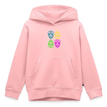 Skull - Sweat Premium à capuche enfant bio - rose - Devant - AI Model Kid Female (0cm)