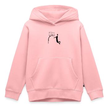 Basketball Dunk - Kids Premium Organic Hoodie - rose - Front - AI Model Kid Female (0cm)