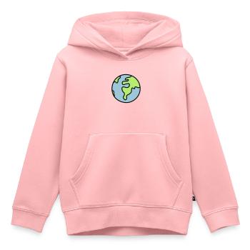 Globus - Welt - Kinder Premium Organic Hoodie - Rosa - Vorne - AI Model Kid Female (0cm)