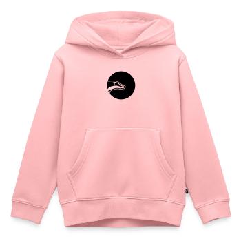 Blaireau - Sweat Premium à capuche enfant bio - rose - Devant - AI Model Kid Female (0cm)
