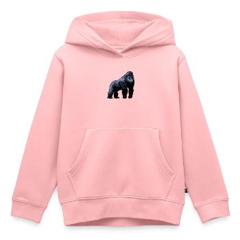 Gorille / Gorilla 02 - Sweat Premium à capuche enfant bio - rose - Devant - AI Model Kid Female (0cm)