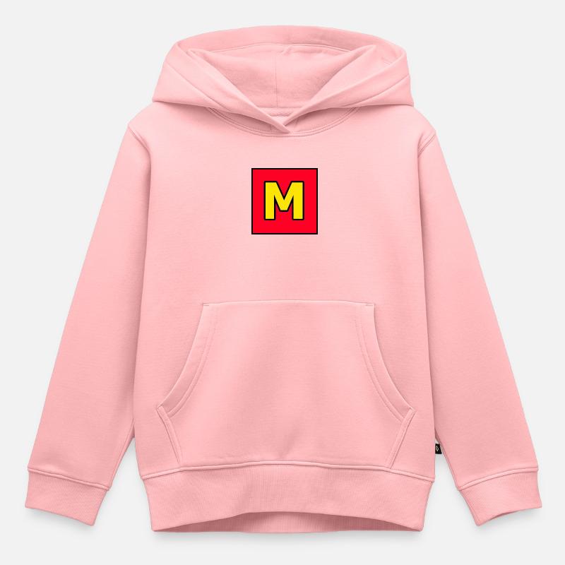 Mario - Sweat Premium à capuche enfant bio - rose
