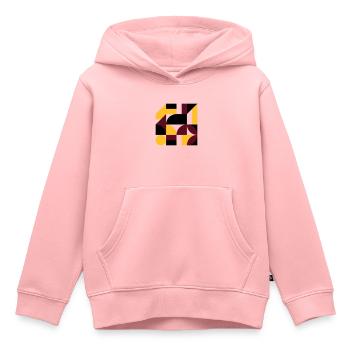 Colorful abstract geometric bauhaus background - Kinder Premium Organic Hoodie - Rosa - Vorne - AI Model Kid Female (0cm)