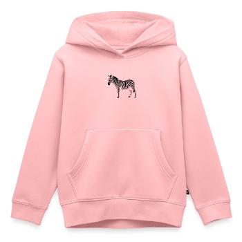 Zebrastreifen - Tier - Urlaub - Afrika - Kinder Premium Organic Hoodie - Rosa - Vorne - AI Model Kid Female (0cm)