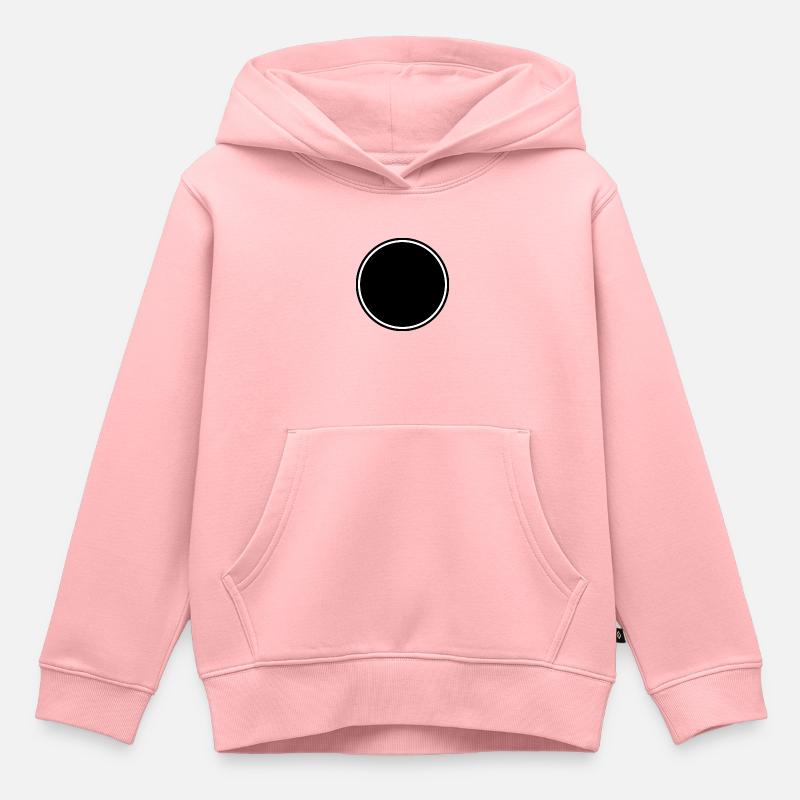 Cercle Noir - Sweat Premium à capuche enfant bio - rose