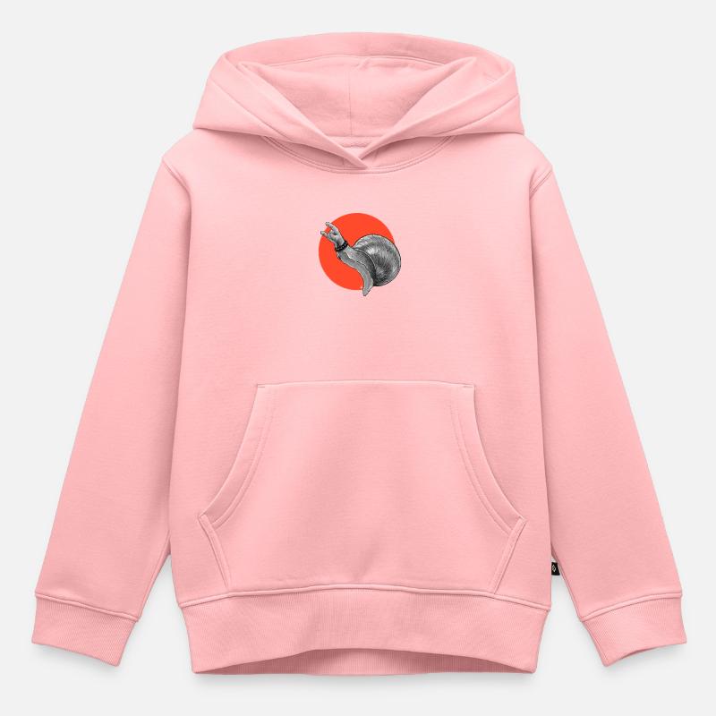 Limace métallique - Sweat Premium à capuche enfant bio - rose