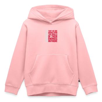 boissons de crânes ennemis - Sweat Premium à capuche enfant bio - rose - Devant - AI Model Kid Female (0cm)