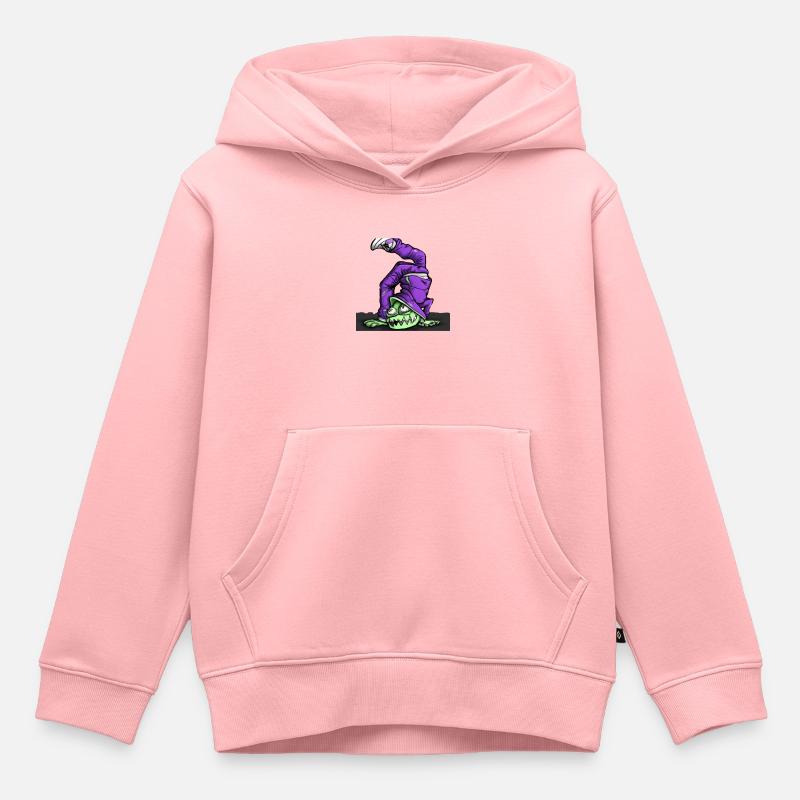 Breakdance Monster - Sweat Premium à capuche enfant bio - rose