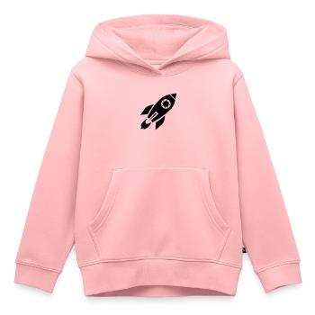 rocket - Kids Premium Organic Hoodie - rose - Front - AI Model Kid Female (0cm)