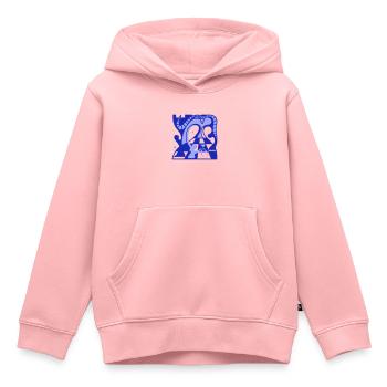 Les agriculteurs. Possibilités d’avancement dans la hiérarchie - Sweat Premium à capuche enfant bio - rose - Devant - AI Model Kid Female (0cm)