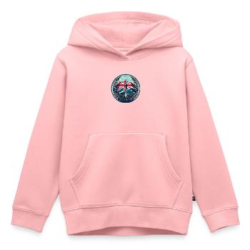 Nouvelle-Zélande Aotearoa Kiwi 21 - Sweat Premium à capuche enfant bio - rose - Devant - AI Model Kid Female (0cm)