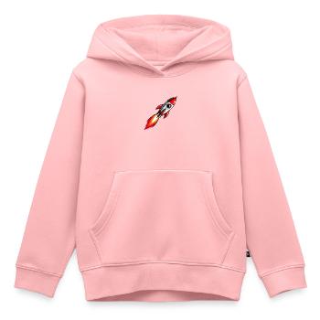 Rocket - Kids Premium Organic Hoodie - rose - Front - AI Model Kid Female (0cm)
