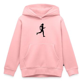 Runner - Kids Premium Organic Hoodie - rose - Front - AI Model Kid Female (0cm)