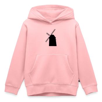Moulin à vent - Sweat Premium à capuche enfant bio - rose - Devant - AI Model Kid Female (0cm)