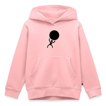 Strong Men - Kinder Premium Organic Hoodie - Rosa - Vorne - AI Model Kid Female (0cm)