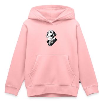 Beethoven rock Kiss Black Metal - Sweat Premium à capuche enfant bio - rose - Devant - AI Model Kid Female (0cm)