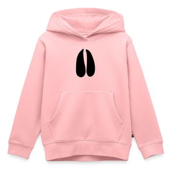 hirsche Reh Pfotenabdruck - Kinder Premium Organic Hoodie - Rosa - Vorne - AI Model Kid Female (0cm)