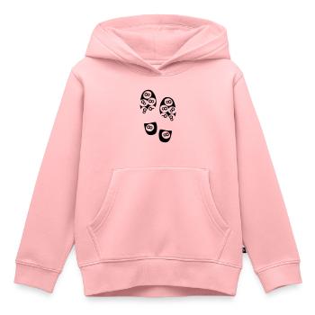 Fußabdruck Billard Schuh Fußabdruck - Kinder Premium Organic Hoodie - Rosa - Vorne - AI Model Kid Female (0cm)