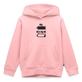 me my mom batterie - Meine Mama und ich Batterie - Kinder Premium Organic Hoodie - Rosa - Vorne - AI Model Kid Female (0cm)