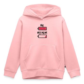 me my mom batterie - Meine Mama und ich Batterie - Kinder Premium Organic Hoodie - Rosa - Vorne - AI Model Kid Female (0cm)