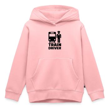 Train driver - Kids Premium Organic Hoodie - rose - Front - AI Model Kid Female (0cm)