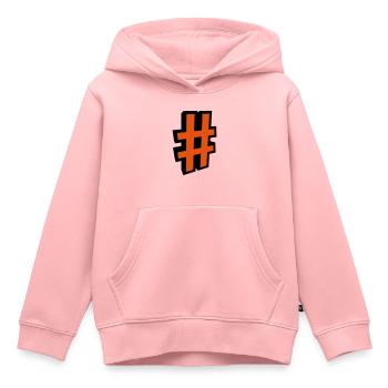 HASHTAG - Kinder Premium Organic Hoodie - Rosa - Vorne - AI Model Kid Female (0cm)