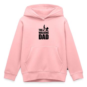 The walking dad - Sweat Premium à capuche enfant bio - rose - Devant - AI Model Kid Female (0cm)