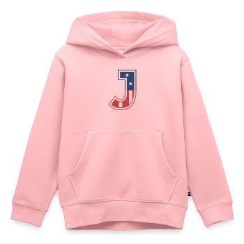 Brief J USA - Kinder Premium Organic Hoodie - Rosa - Vorne - AI Model Kid Female (0cm)