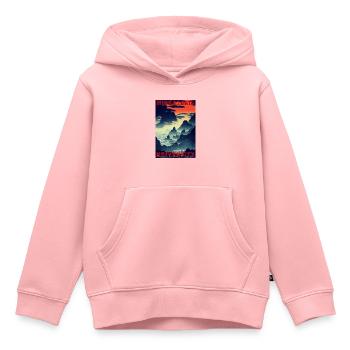 Miskatonic University - Sweat Premium à capuche enfant bio - rose - Devant - AI Model Kid Female (0cm)