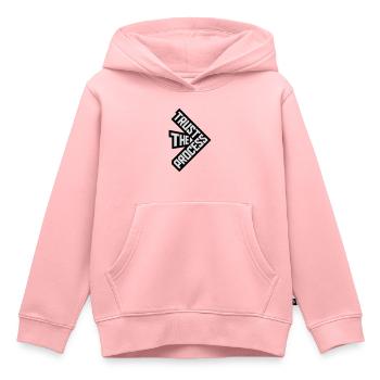 faire confiance au processus Devis - Sweat Premium à capuche enfant bio - rose - Devant - AI Model Kid Female (0cm)
