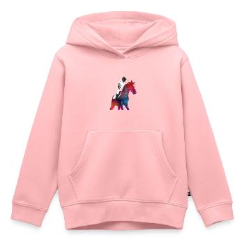 Rider #rider #horse #sport - Kids Premium Organic Hoodie - rose - Front - AI Model Kid Female (0cm)