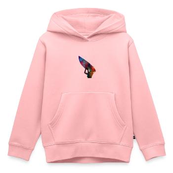 Surfer sport art #surfer #sport - Sweat Premium à capuche enfant bio - rose - Devant - AI Model Kid Female (0cm)