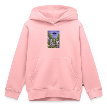 Bäume vor Himmel - Kinder Premium Organic Hoodie - Rosa - Vorne - AI Model Kid Female (0cm)