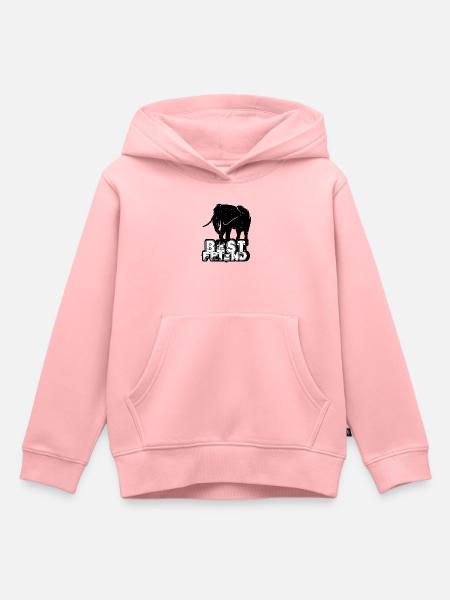 Elephant Best Friend - Kinder Premium Organic Hoodie - Rosa