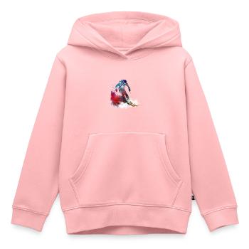 Skisport Kunst #ski #sport - Kinder Premium Organic Hoodie - Rosa - Vorne - AI Model Kid Female (0cm)