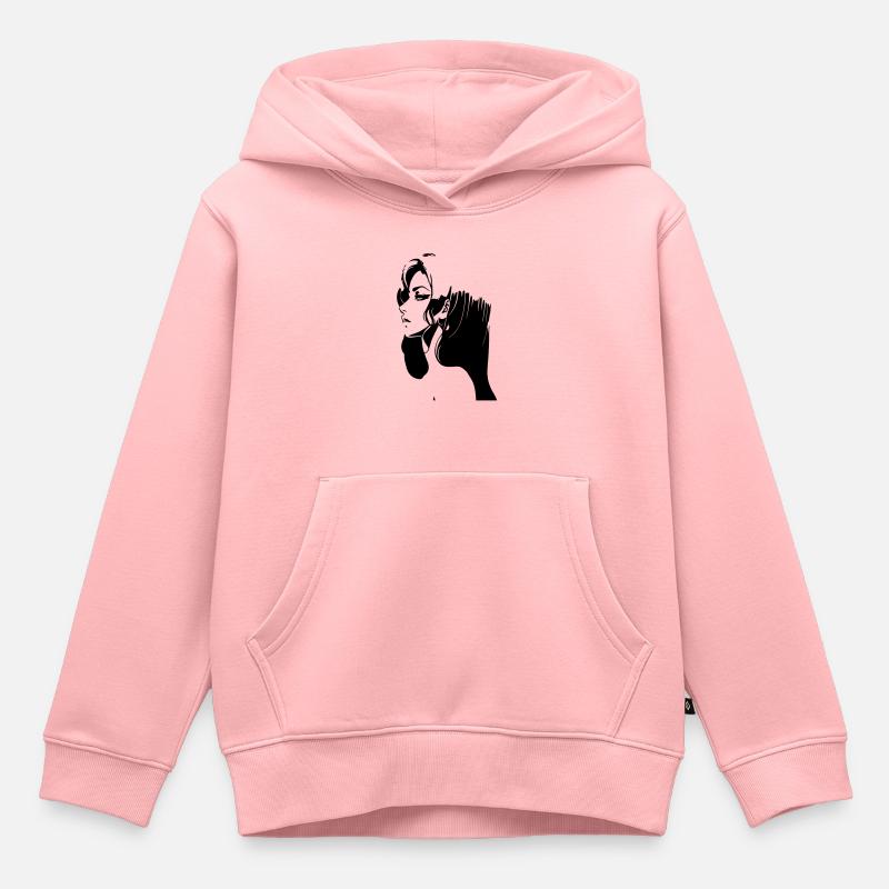 FEMME - Sweat Premium à capuche enfant bio - rose