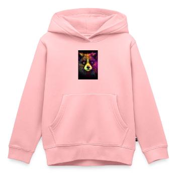 Le raton laveur dans la 5ème dimension - Sweat Premium à capuche enfant bio - rose - Devant - AI Model Kid Female (0cm)