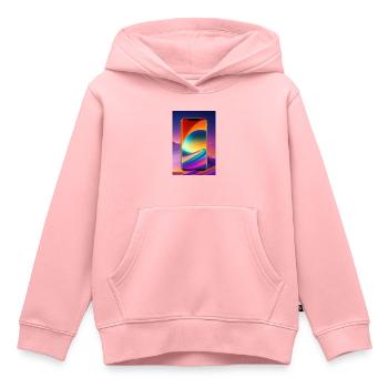 Mon téléphone portable - Sweat Premium à capuche enfant bio - rose - Devant - AI Model Kid Female (0cm)