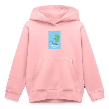 Carte de Staffa Scotland - Sweat Premium à capuche enfant bio - rose - Devant - AI Model Kid Female (0cm)